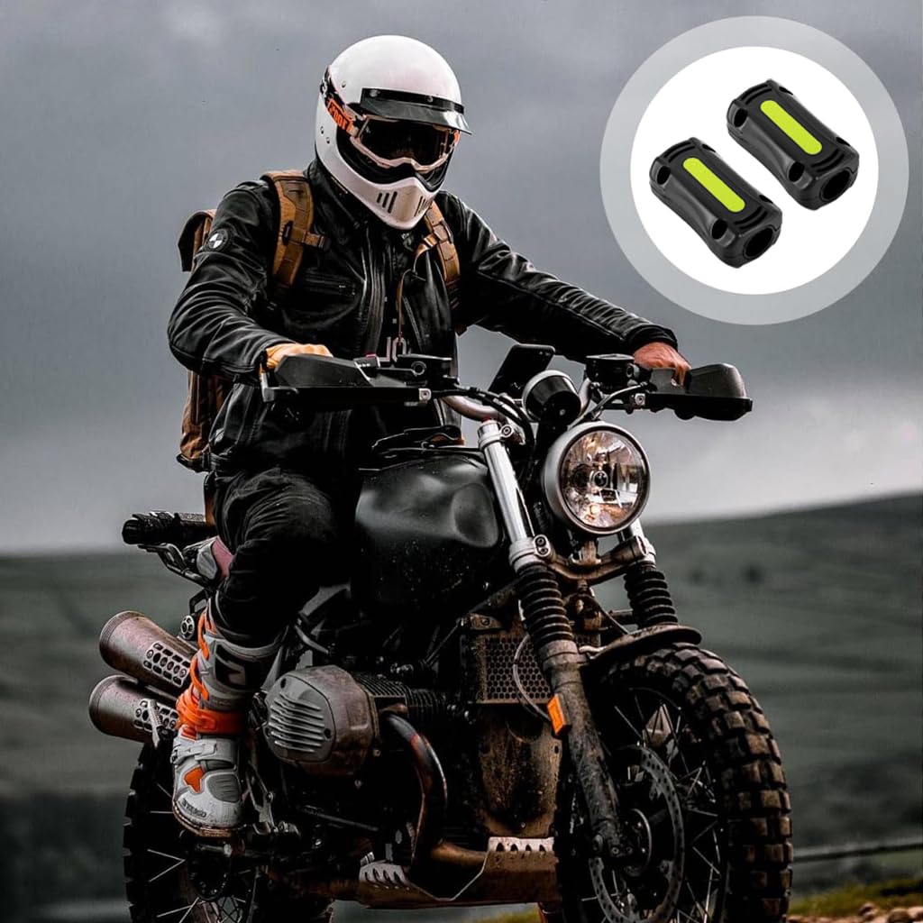 STHIRA Universal Motorcycle Bumper Protection Block with Reflective Tape for Safer Rides
