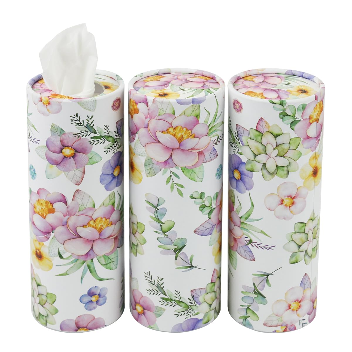 STHIRA Car Tissue Holder for Car Use featuring Floral Print and Easy Refill Design 13.3x18cm