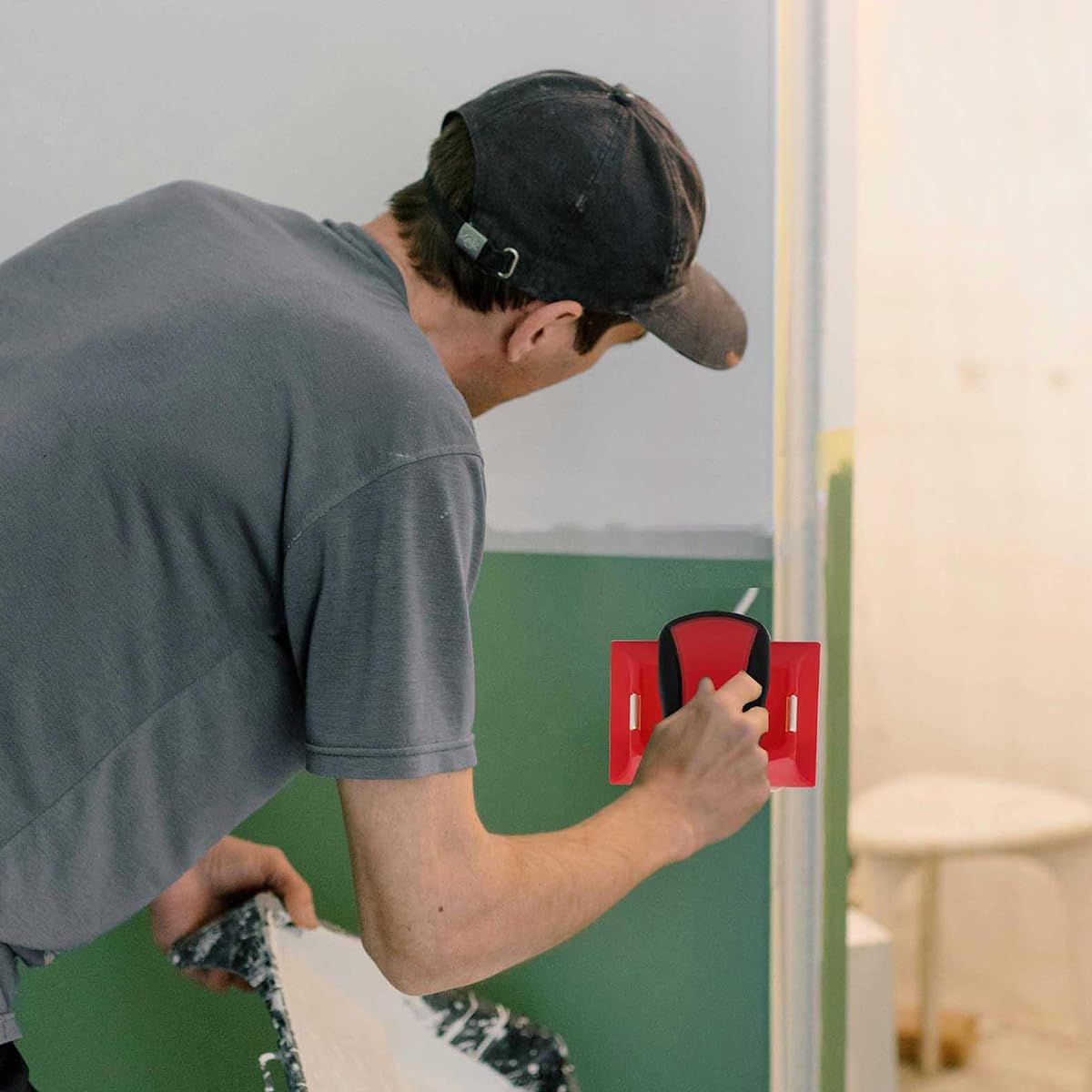 Serplex Paint Edger Tool with 12x9cm Sponge Brush and Ergonomic Handle for Walls | Ceiling Corners