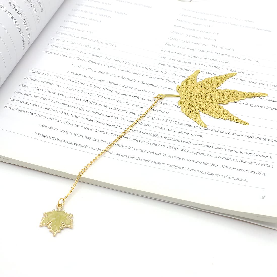 Supvox Metal Maple Leaf Bookmark for Reading and Gifting | 3PCS Golden Vintage Design