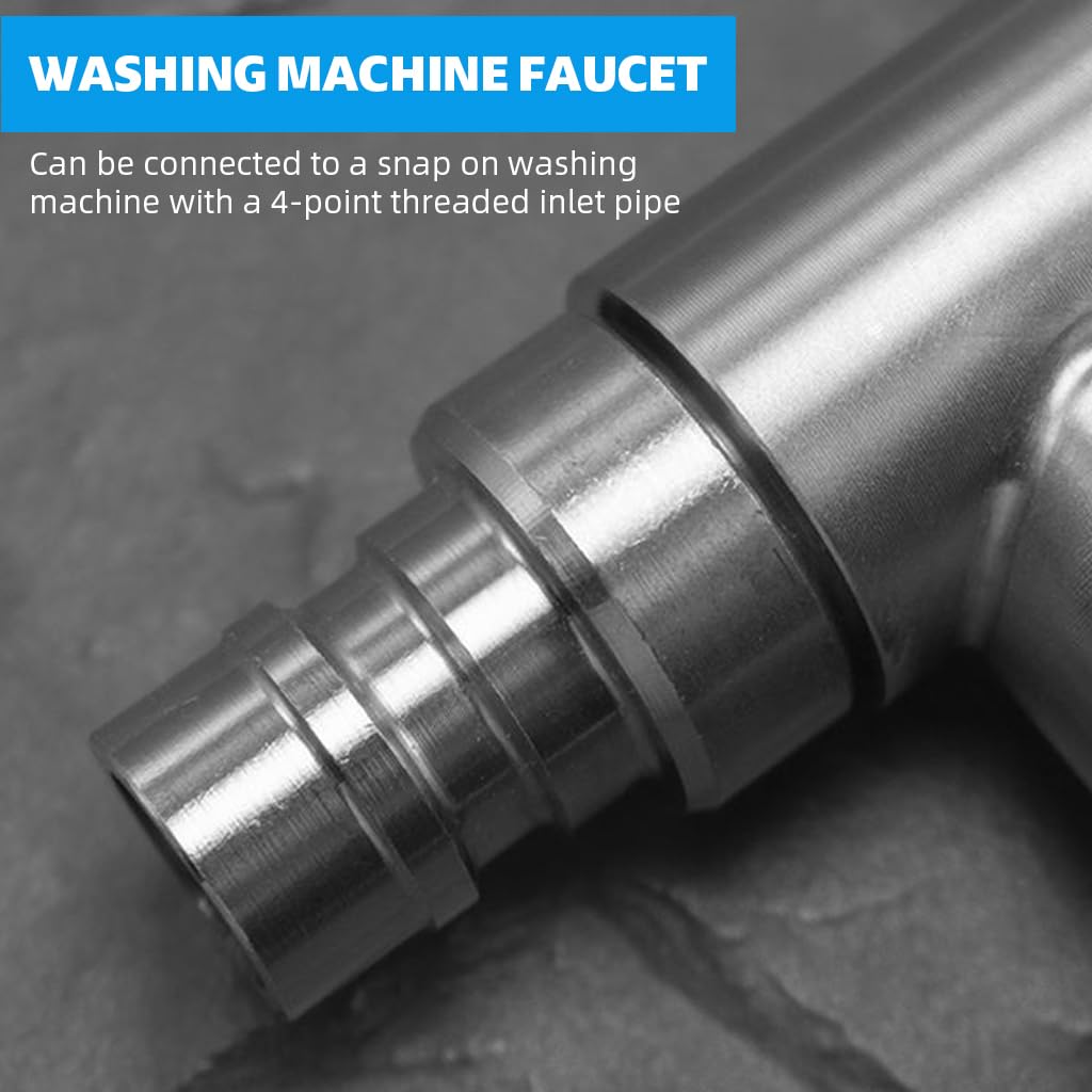 HASTHIP Washing Machine Tap for Bathroom and Laundry Sink with Stable Flange | 4.5 in Stainless Steel Fixture