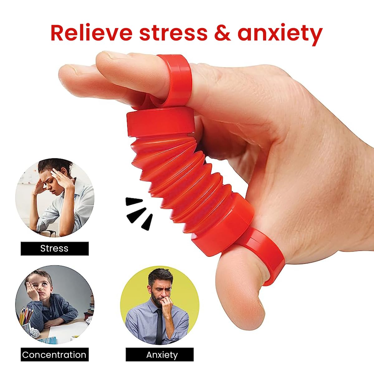 PATPAT Pop it Toys for Stress Relief and Finger Dexterity 2 Pcs with Spring Pop Tubes | Sensory Toy for Kids and Adults