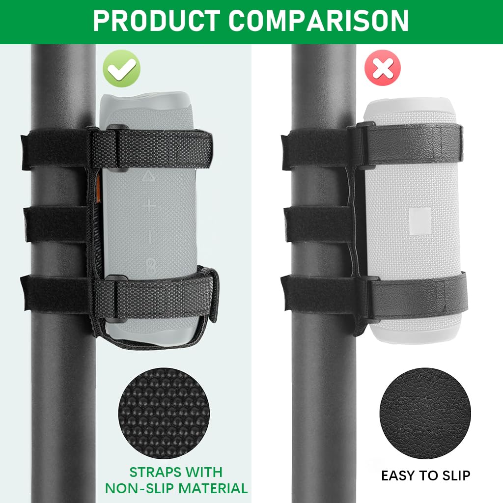 Proberos Wireless Speaker Holder for Outdoor Adventures with Adjustable Hook and Loop Straps