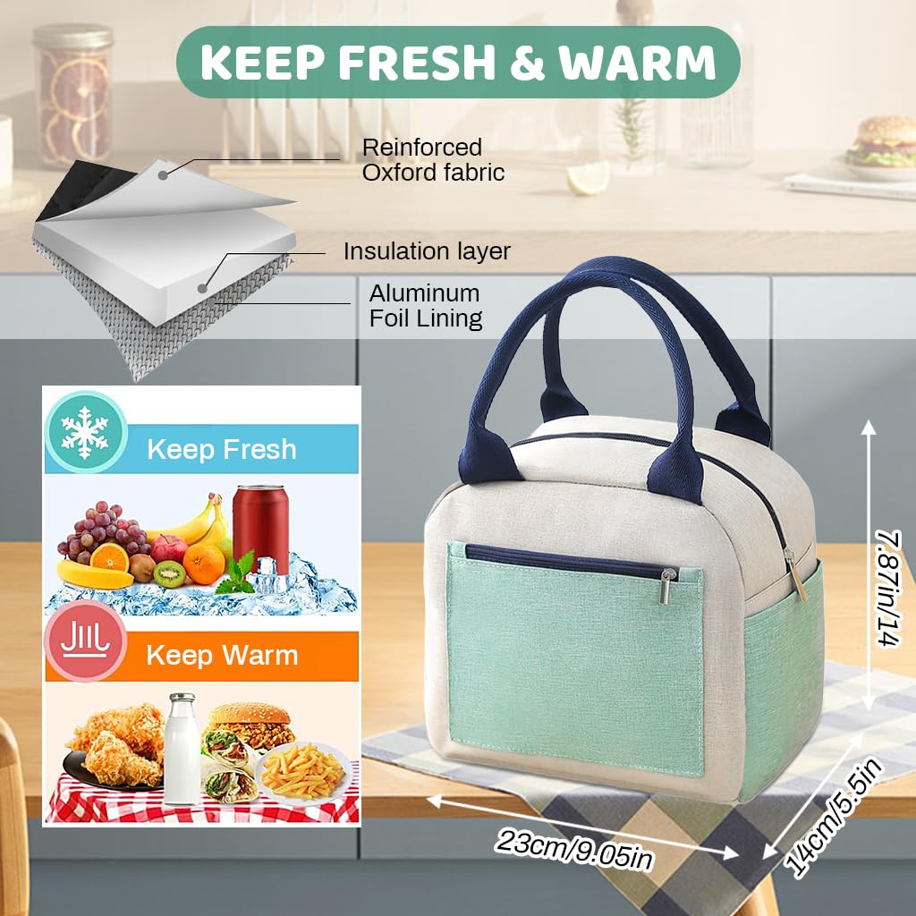 ZIBUYU Insulated Lunch Bags for Office and School with 3.5 Litre Capacity | Leakproof Oxford Design