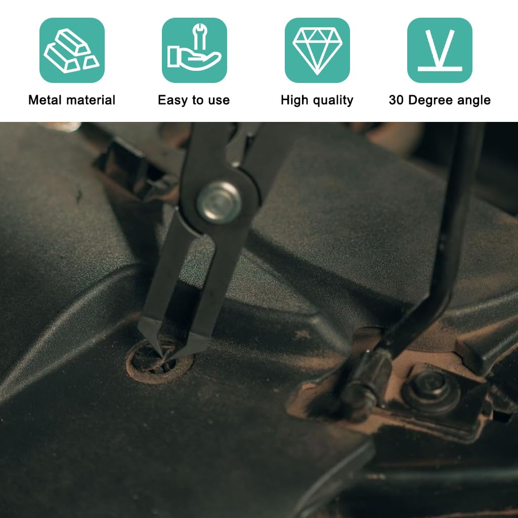 STHIRA Car Trim Removal Tool for Automotive Fasteners with 30° Offset Jaws and Steel Pliers