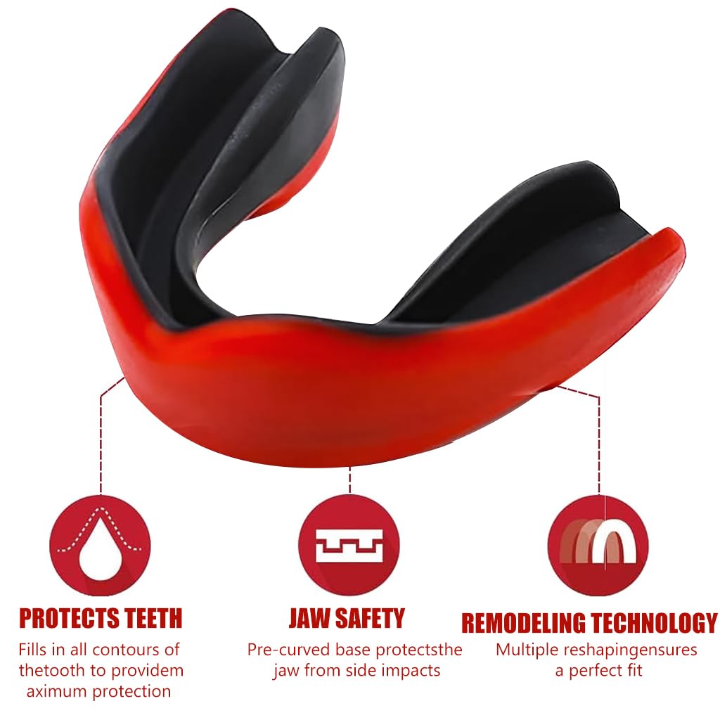 Proberos® Sports Mouth Guard, Mouthguard Teeth Guard High-density Moulded Mouthguard, Professional Sports Mouthguards for Boxing, Football, MMA, and More