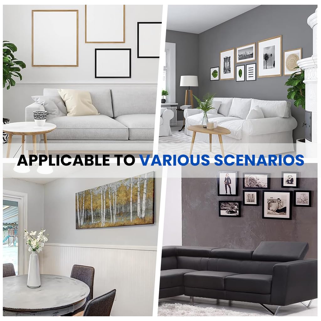 ZIBUYU Picture Hanging Kit for Artwork and Photo Frames with 251 pcs Metal Parts | Black Finish