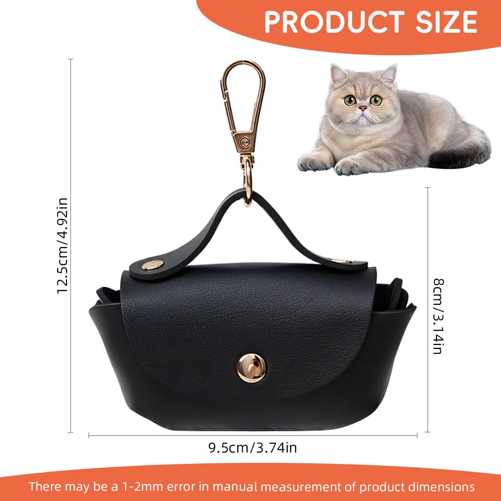 Qpets Dog Waste Bag Dispenser for Daily Walks with 9.5x8cm Compact Size and Metal Clasp