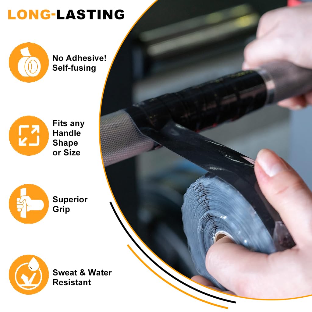 PROBEROS Multipurpose Fusion Grip Tape 2.5 cm x 3 m for Plumbing and Electrical Repair | Self-Fusing Silicone Heat-Resistant Wrap