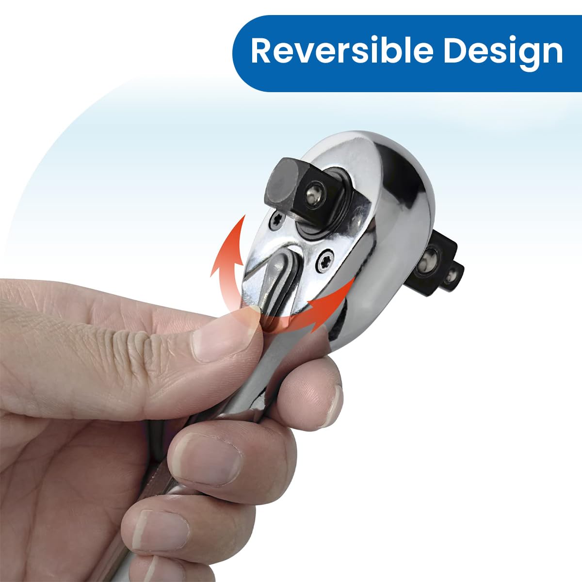 STHIRA Ratchet Wrench for Automotive Repair with 72 Tooth Reversible Mechanism and Chrome Vanadium Steel Construction