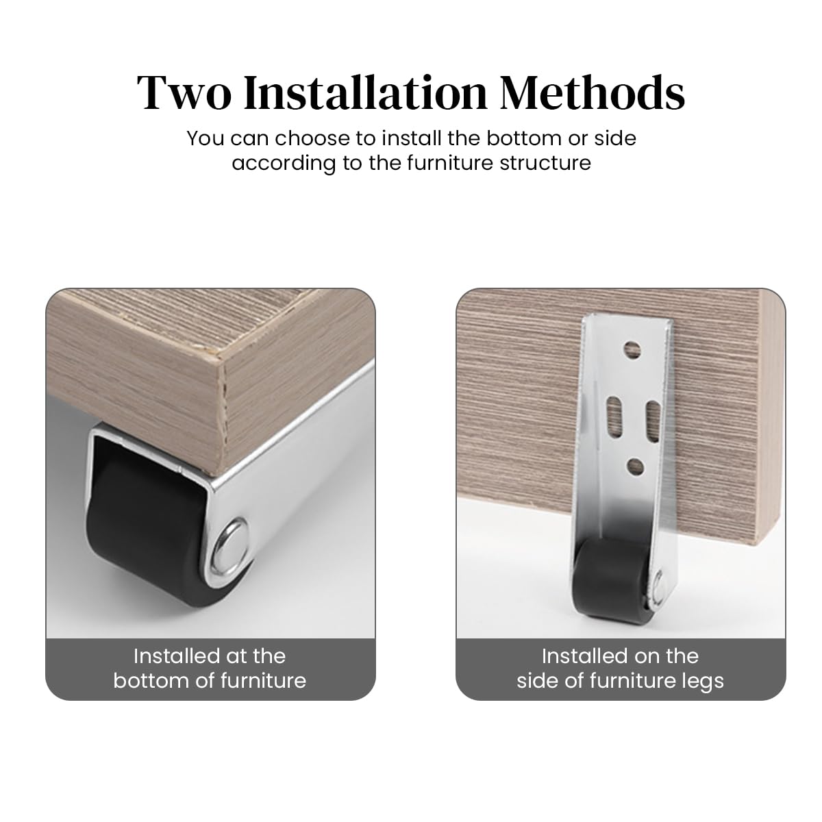 Serplex Rigid Caster for Heavy Door with Screw Fixed L Shaped Mount 2.68 in Wheels | Metal