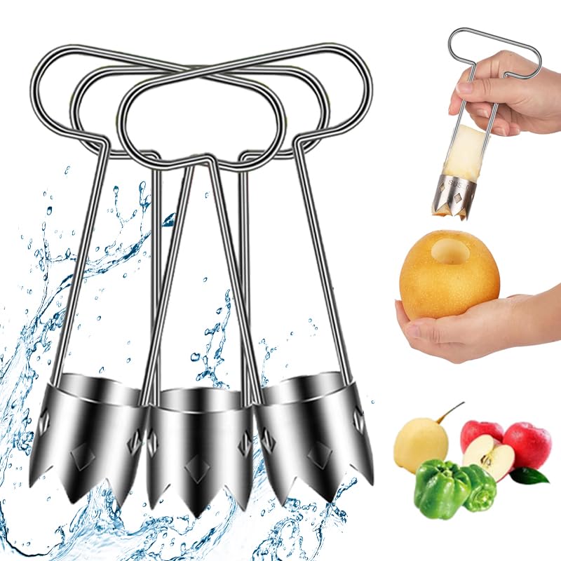 HASTHIP® Red Bell Pepper Seed Corer,2025 New Upgrade Universal Fruit and Vegetable Core Remover,Multifunction Stainless Steel Pepper Corer Seed Remover Tool(1 Pcs)