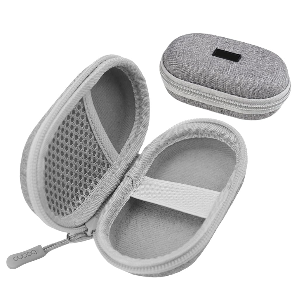 ZIBUYU Earbud Travel Case for Earphones and Cables with Elastic Belt and Mesh Bag | Soft EVA Storage Pouch
