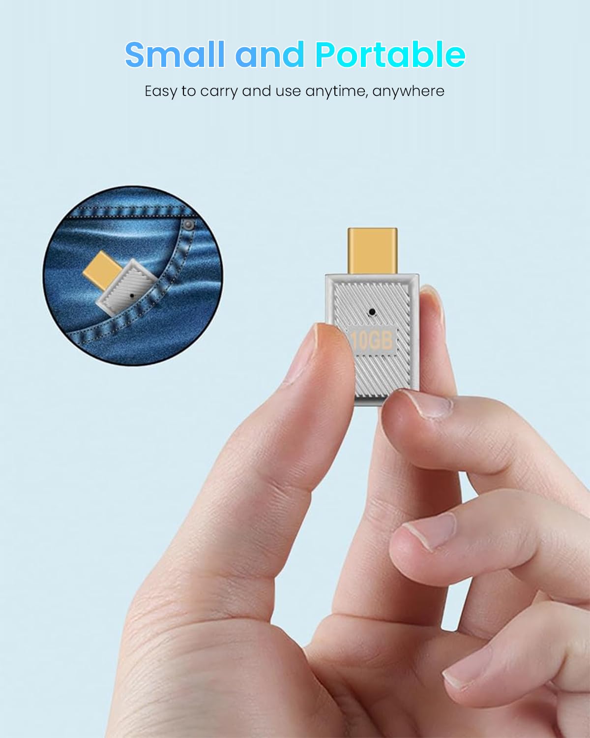 Verilux USB C to USB OTG Adapter with 10Gbps Data Transfer and 120W Fast Charging | Zinc Alloy Housing