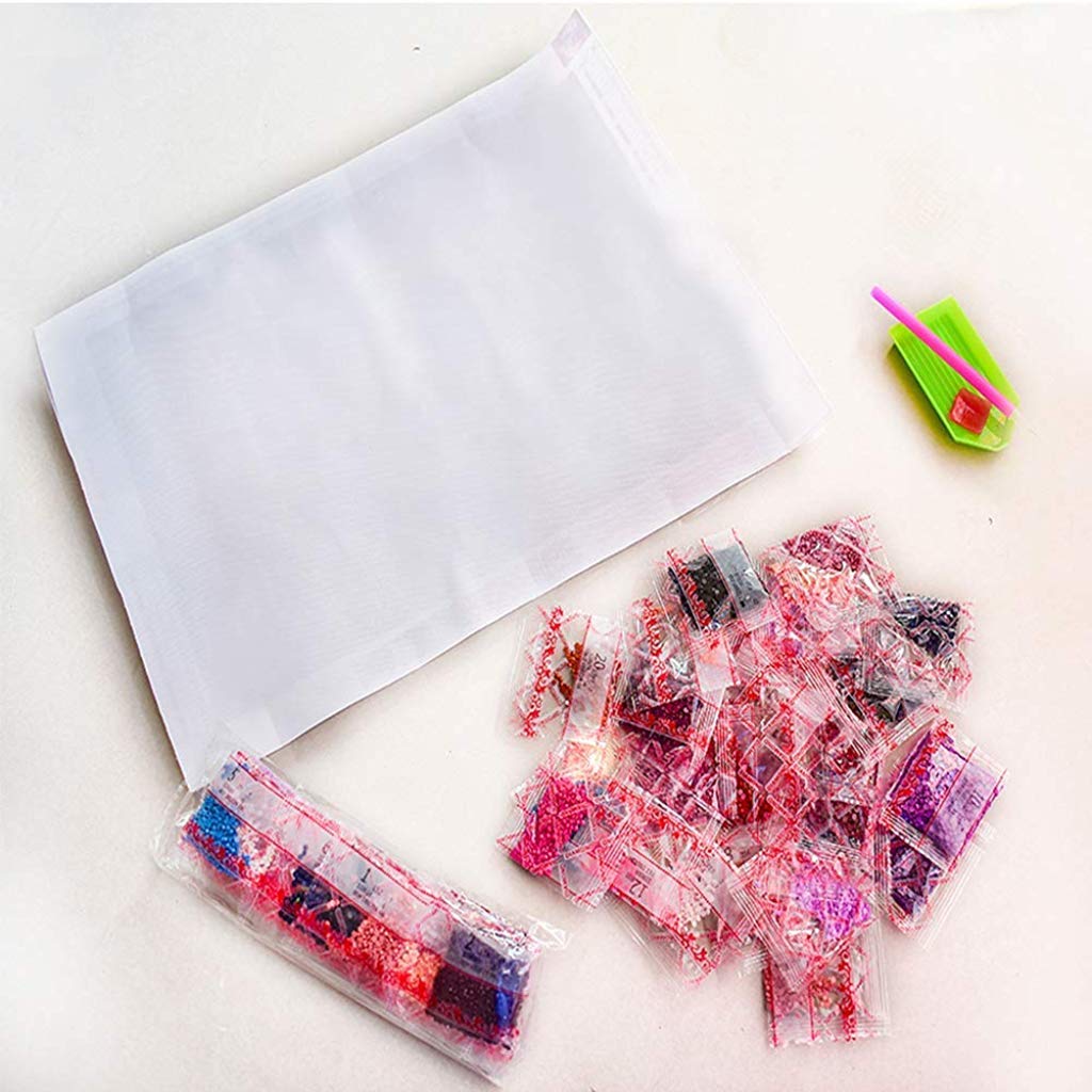 HASTHIP® 5D Full Drill Diamond Painting Blue Owl Mermaid Kit with 572pcs Heart-Shaped Number Stickers for DIY Crafts, Wall Decor, Embroidery Threads, Journaling, Scrapbooking, Planners