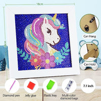 PATPAT® 5D Diamond Painting Kits for Kids 5D Diamond Painting with Frame, Arts and Crafts for Kids Gem Stickers by Number Kits DIY Painting Arts Crafts Supply Set (Mermaid 22.5x17.5 CM)