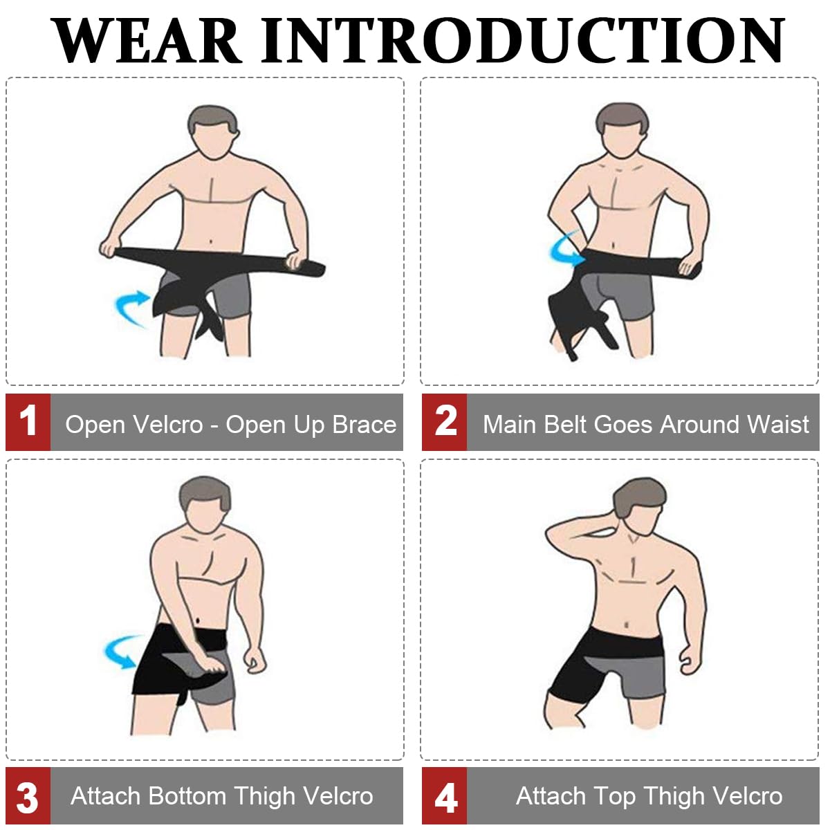 Optifit Hip Thigh Support Brace for Sciatica Pain Relief with Anti Slip Fit | Unisex Groin Compression Wrap