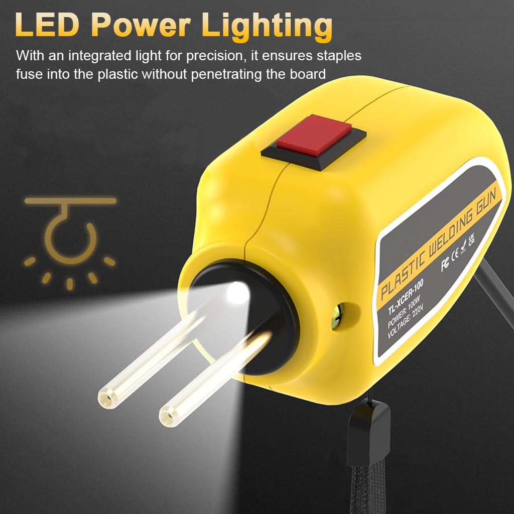 Serplex Plastic Welder Kit for Car Bumper and Kayak Repair with 100W Gun & 800 Staples | Portable DIY Set