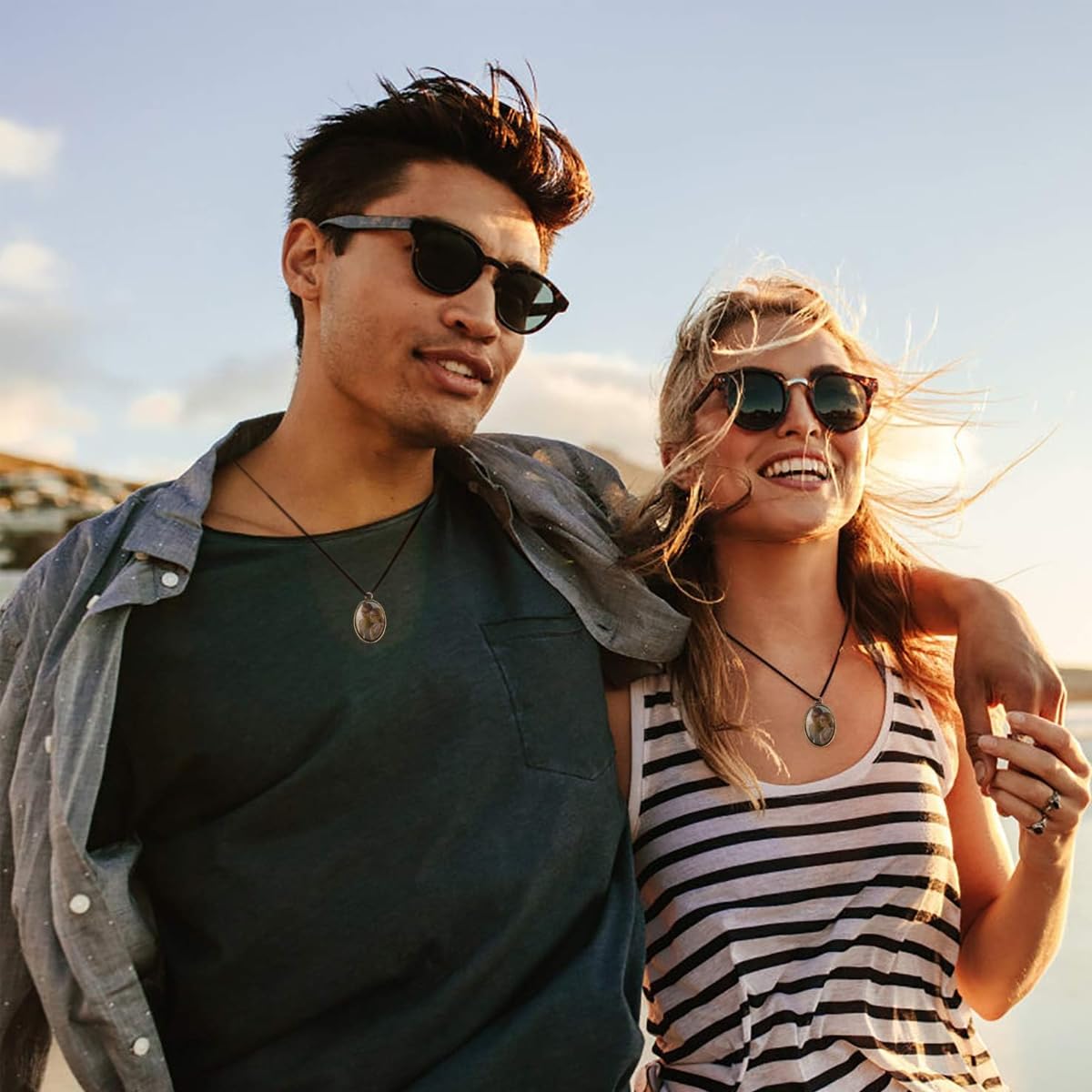 HASTHIP Resin Molds Set for DIY Jewelry Making with 35 Pcs and 7 Style Metal Pendant Trays