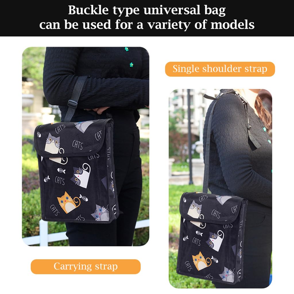 Proberos® Handlebar Bag Scooter Bag Waterproof Oxford Cloth Bag Stroller Hanging Bag with Adjustable Quick Release Buckle Fashion Print Accessory Bag for Bike, Scooter, Stroller, 21x28cm