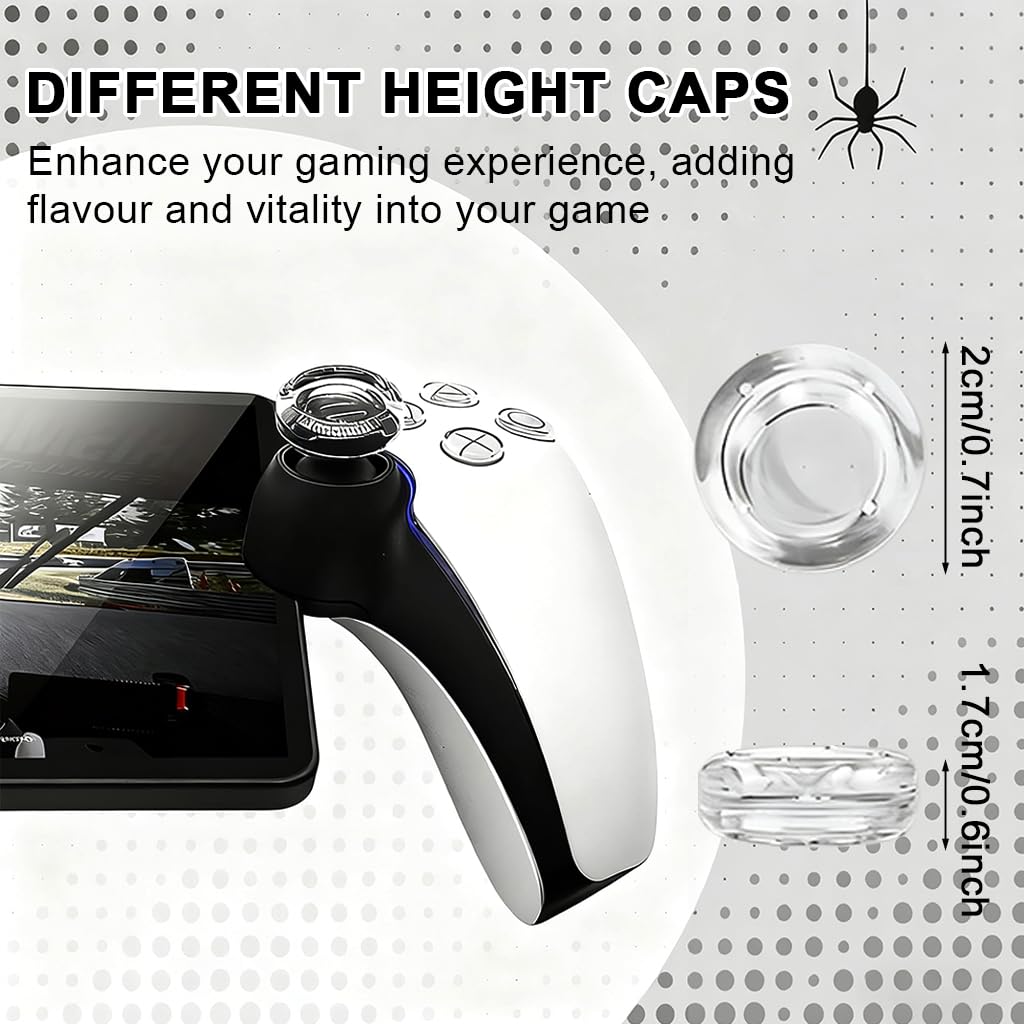 ZORBES Thumb Grips Caps for Switch and Xbox PS5 PS4 Controllers featuring 2PCS Soft Silicone Anti Slip Design | Improves Joystick Control