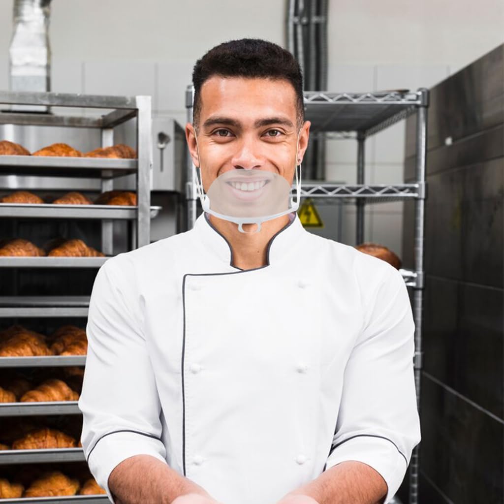 HASTHIP Transparent Face Shield for Events and Restaurants with Anti Fog Design | 10 Pieces Reusable Mask for Adults