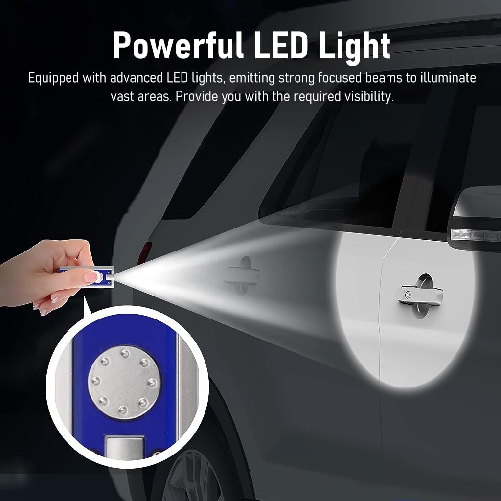 ELEPHANTBOAT Keychain LED Flashlight for Everyday and Emergency Use with 2PCS Set | Portable ABS Mini Light Featuring Built-in Button Battery