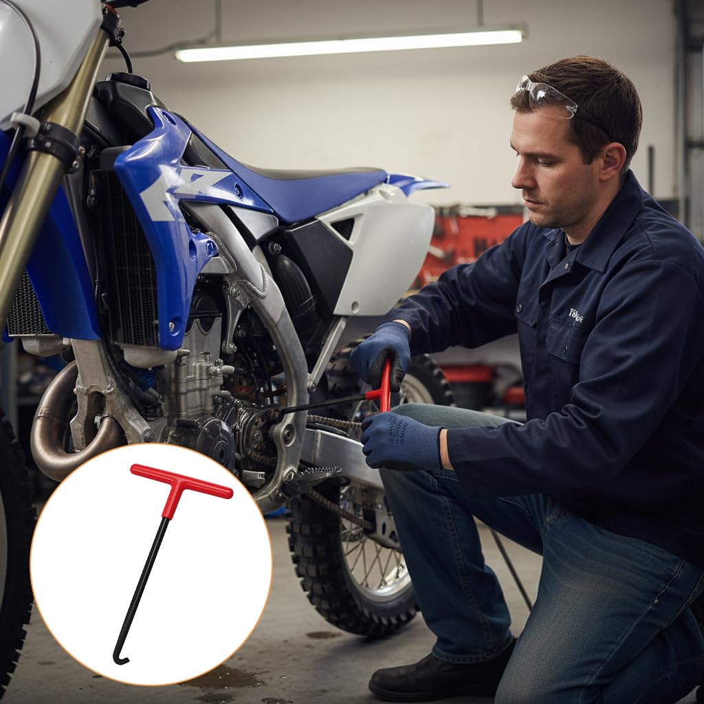 STHIRA Motorcycle Brake Hook Tool for Brake Spring Removal with 5.9 in T Handle | Hardened Steel