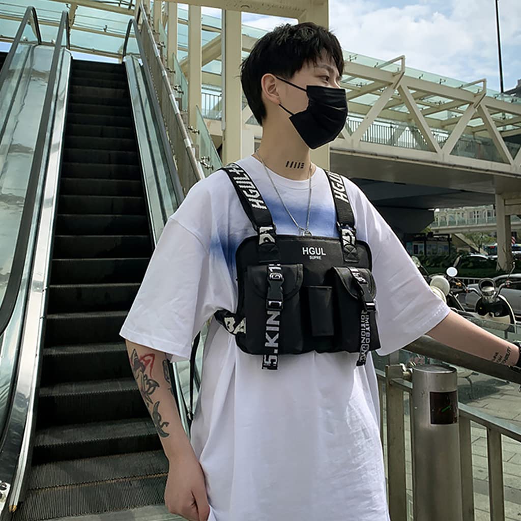 PALAYE Chest Bag for Hiking and Camping with Quick Release Buckle and Breathable Mesh | Adjustable Rig Vest for Men and Women