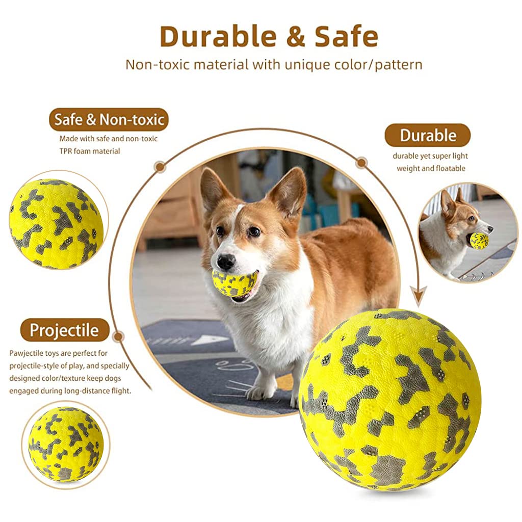 Qpets Dog Ball for Interactive Play with 3 inch Size and Eco Friendly E TPU Material | Waterproof and Easy to Clean