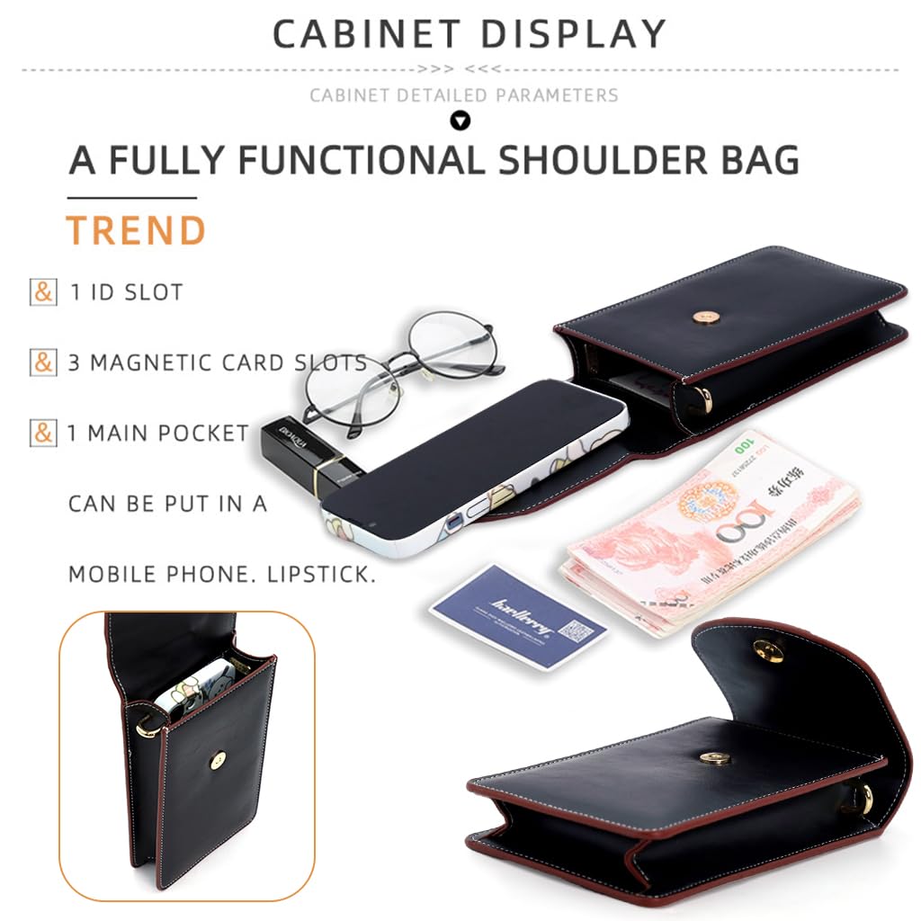 PALAY Women Crossbody Phone Bag for Daily Use with 7.1 in Size and Detachable Strap | PU Leather Wallet Purse