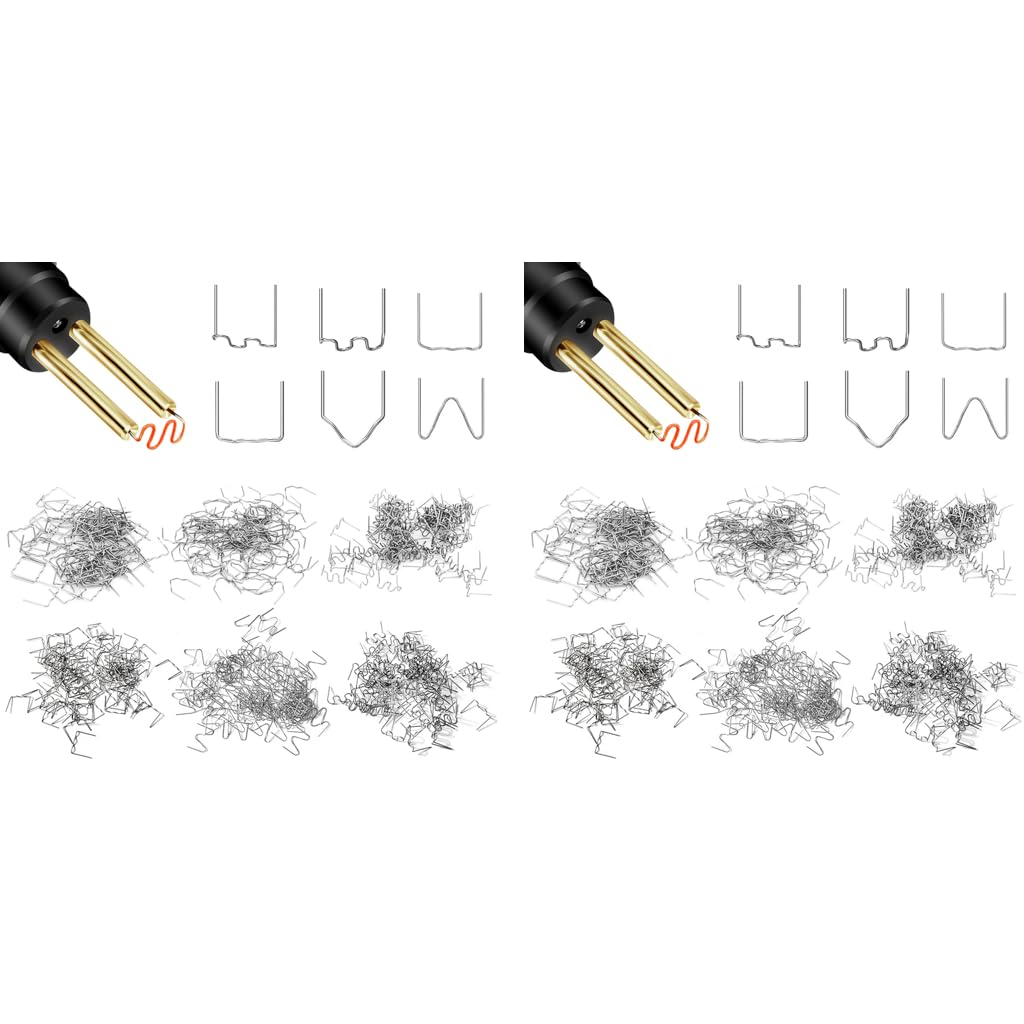 Serplex Plastic Welding Staples Kit 600PCS for Car Bumper Crack Repair | 6 Staple Types