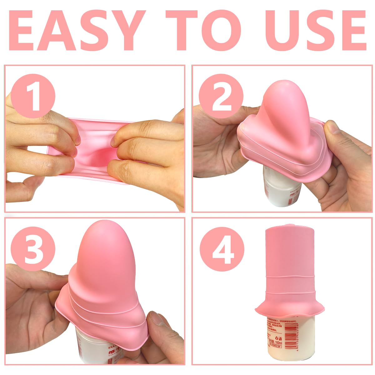 MAYCREATE Leak Proof Sleeves for Travel Bottles featuring Elastic Silicone Cover | 8pcs 6.7×8 cm Reusable Toiletry Accessories