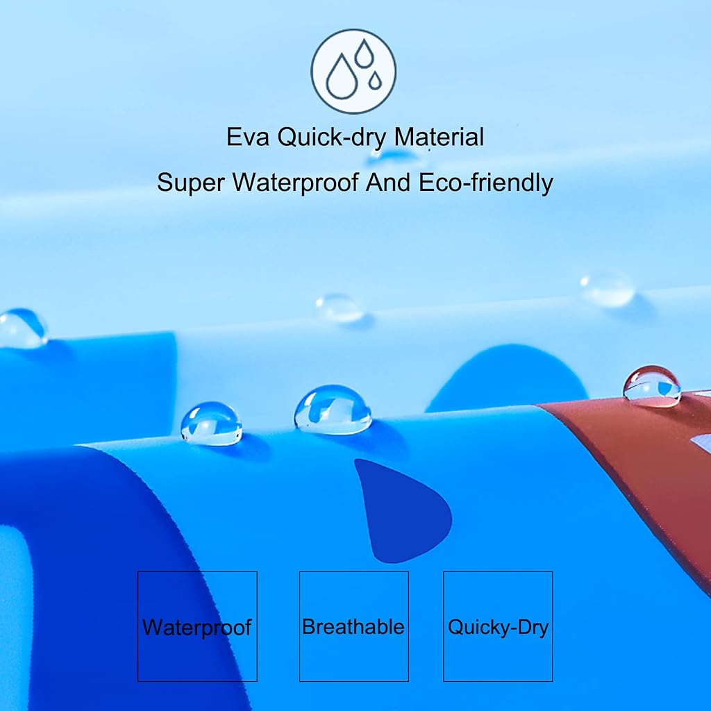 SNOWIE SOFT® Kids Raincoats for Girls Boys Waterproof Rain Jacket Cartoon Dinosaur Children Toddler Rain Wear Children Rain Poncho 2XL Size 7-9 Years Recommended Height 130-145CM 2 PCS