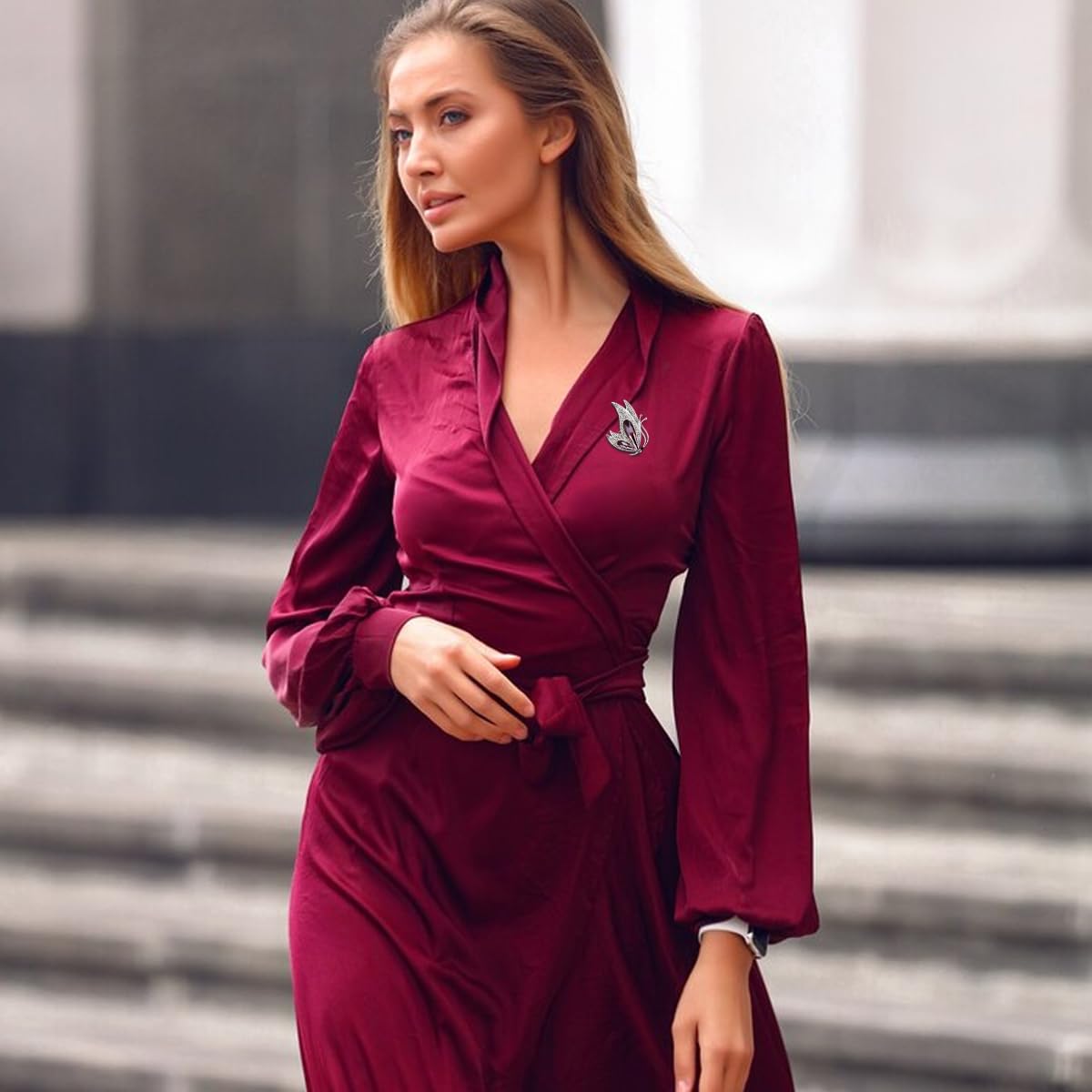 SANNIDHI Snowflake Pearl Sherwani Brooch Pins for Coat and Gown with Zinc Alloy Chain | Golden Accessory for Men and Women