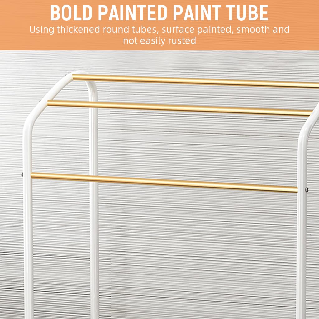HASTHIP Towel Rack for Bathroom and Balcony featuring Triplet Stepped Bars | 75.2x31.2x73 cm Metal Frame