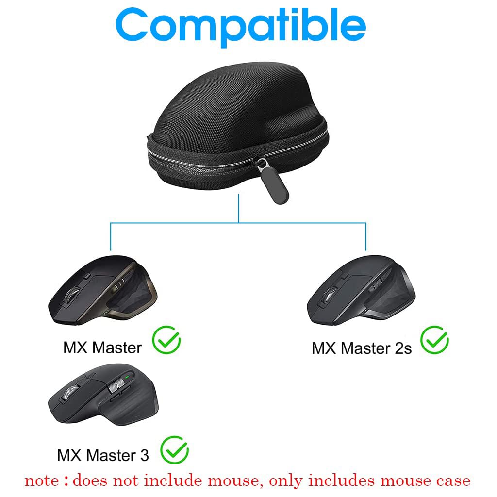 ELEPHANTBOAT Portable Protector Case for Logitech MX Master 2S featuring Hard EVA Shell | Shockproof Dustproof Water Resistance Travel Storage Bag
