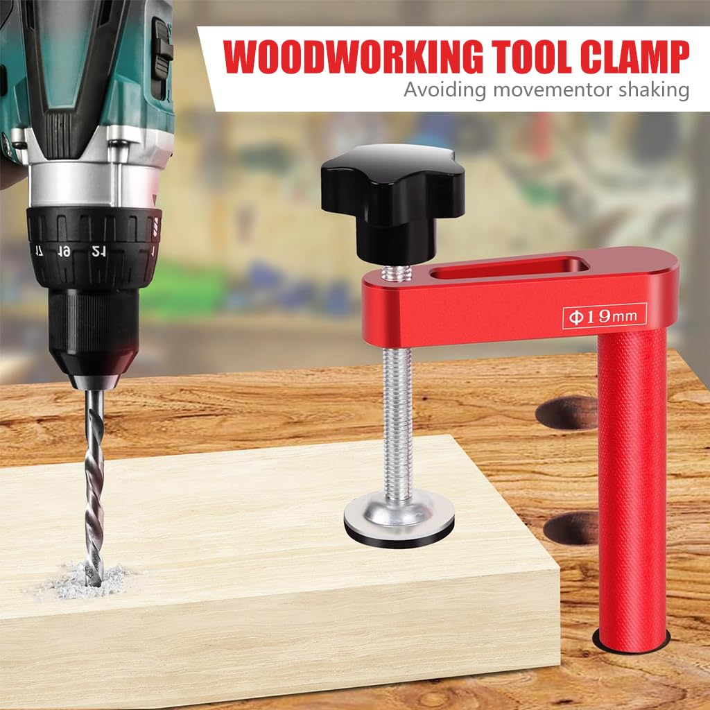 Serplex Bench Dog Clamps for 19mm Workbench Holes featuring Secure Hold & Aluminum Alloy Build