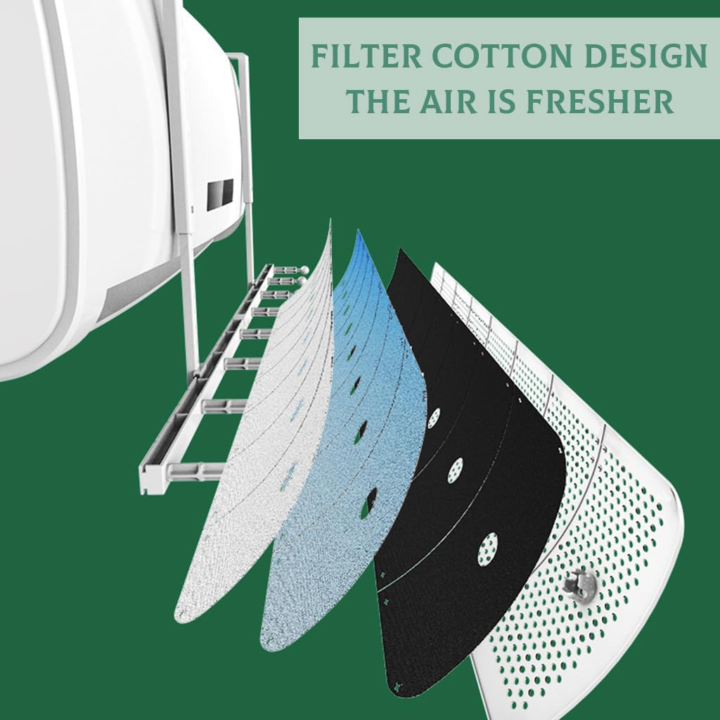 HASTHIP Air Deflector for Split AC with 8 Panel 270° Adjustable Design | 90x20cm Telescopic Plastic