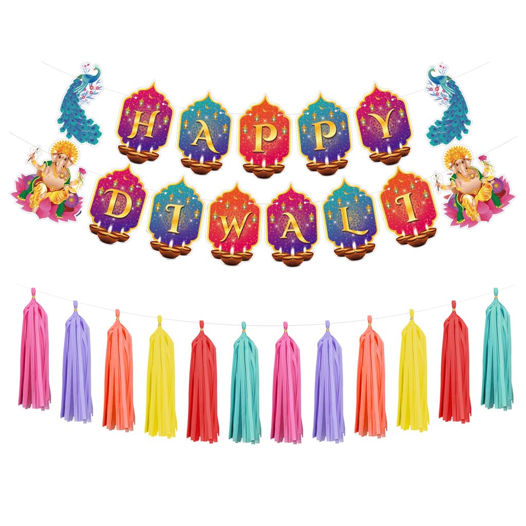 HASTHIP® Happy Diwali Banner for Diwali Festival Home Decoration and All Kind of Diwali Festival Decoration