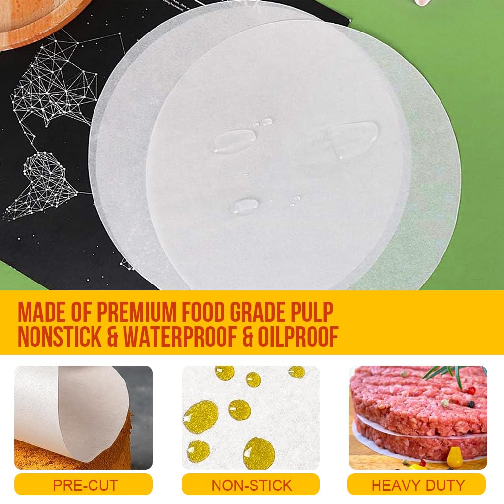 HASTHIP Burger Patty Separator Sheets for Food Prep with Non Stick Silicone Coating 200 Count