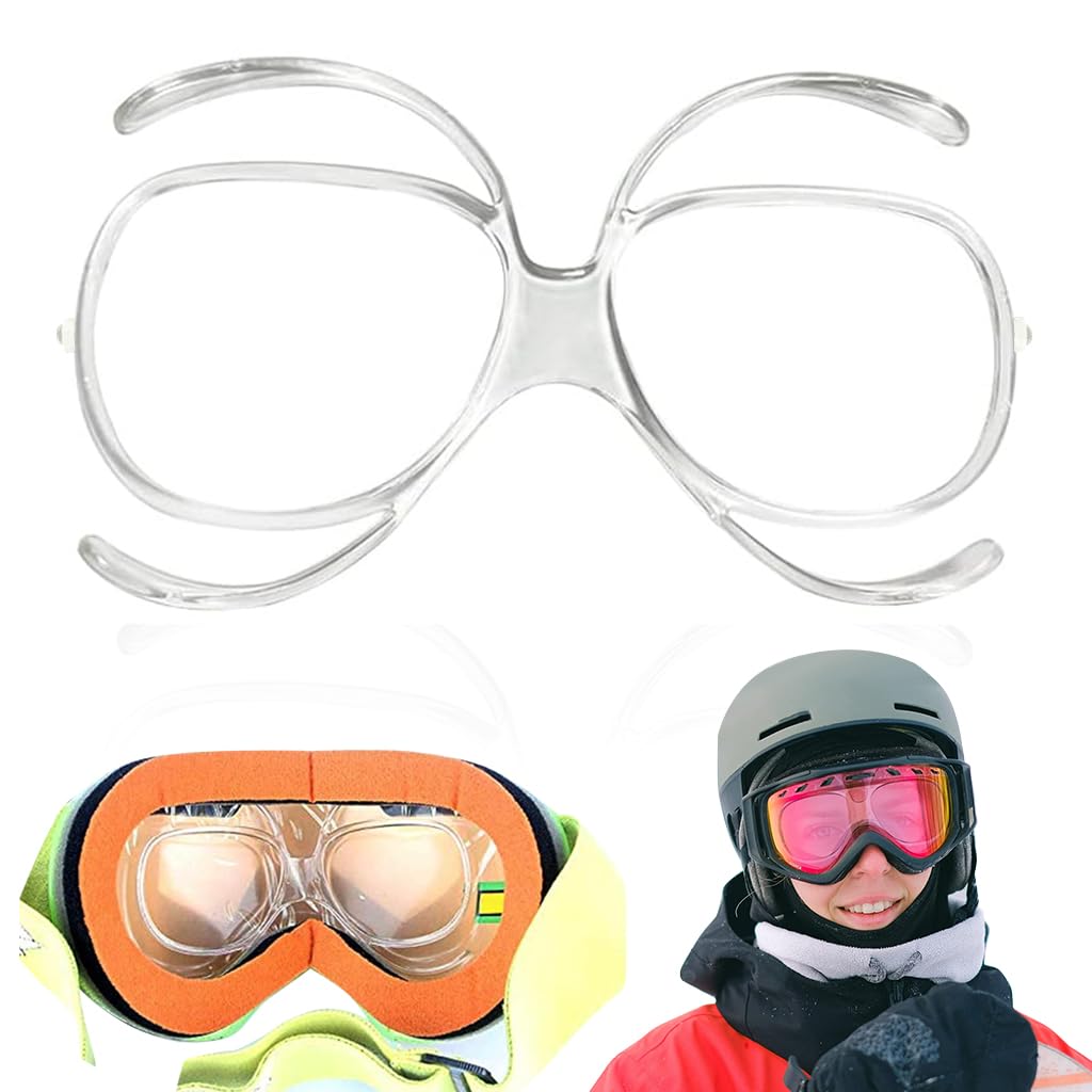 Proberos Sport Goggle Insert Optical for Ski and Riding Goggles featuring Clip In Frame | Universal Size Eyeglass Adaptor for Clear Vision