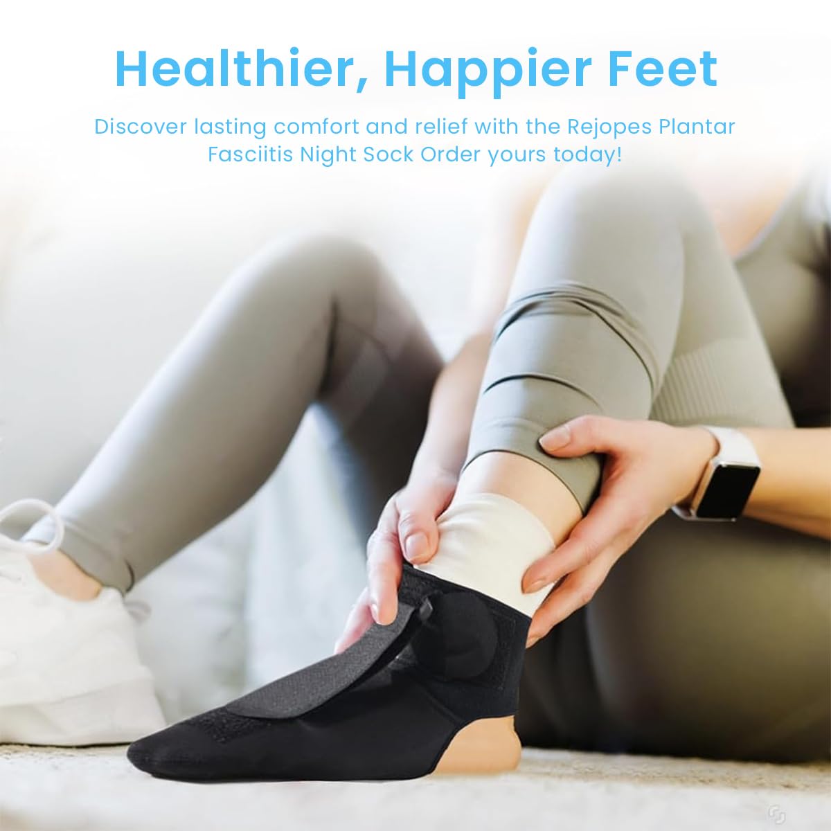 HANNEA Ankle Foot Orthosis for Foot Drop with Adjustable Belt and Anti Slip Sole | 25.2cm Fit