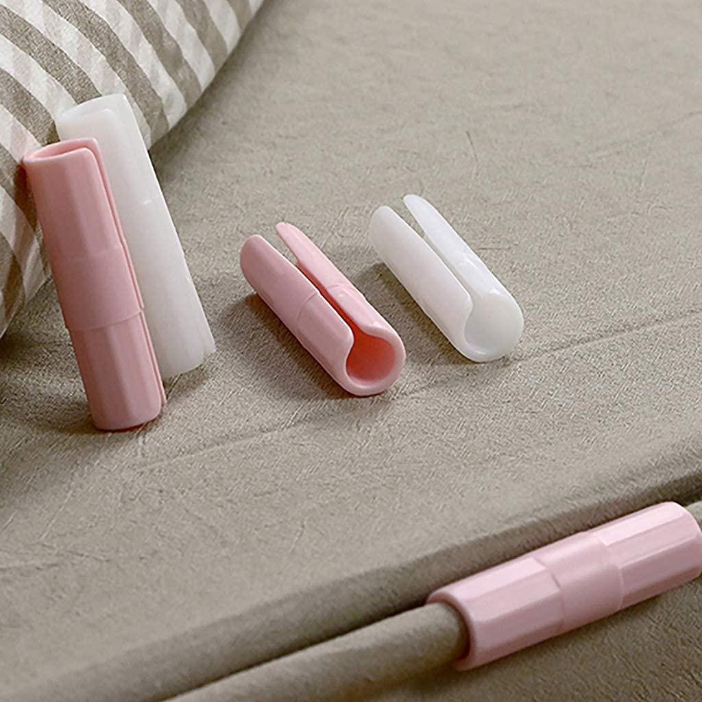 HASTHIP Sheet Clips Fastener for Bed Sheets with Secure ABS Grip 10pcs | White Adjustable Holders
