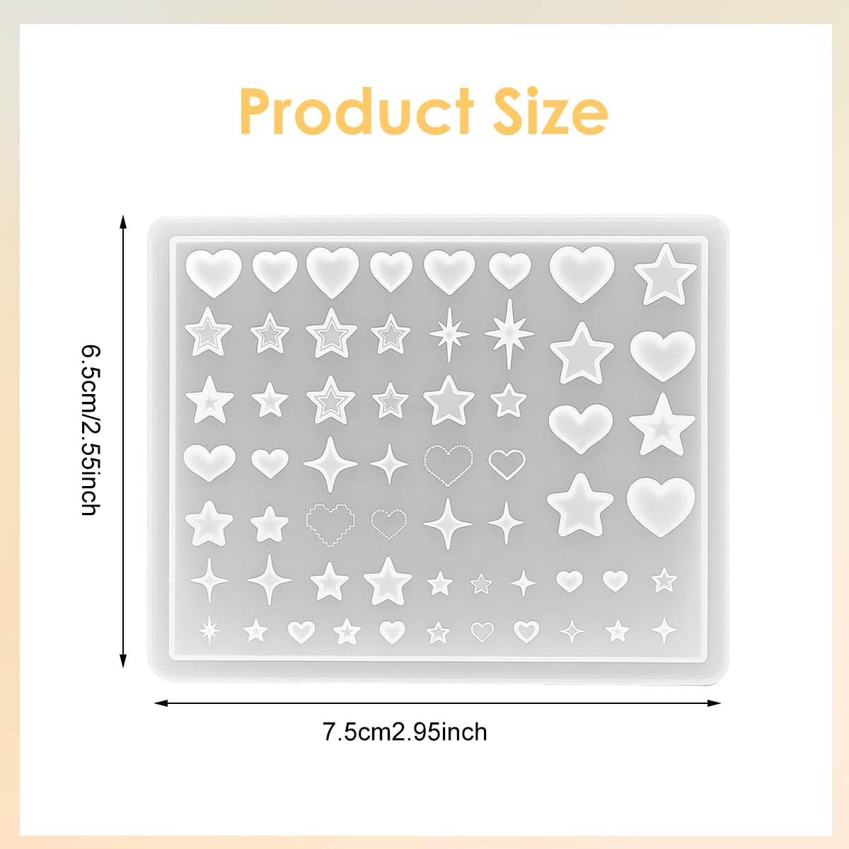 MAYCREATE Silicone Nail Molds for DIY 3D Nail Art with 59 Cavities | Flexible Resin Design