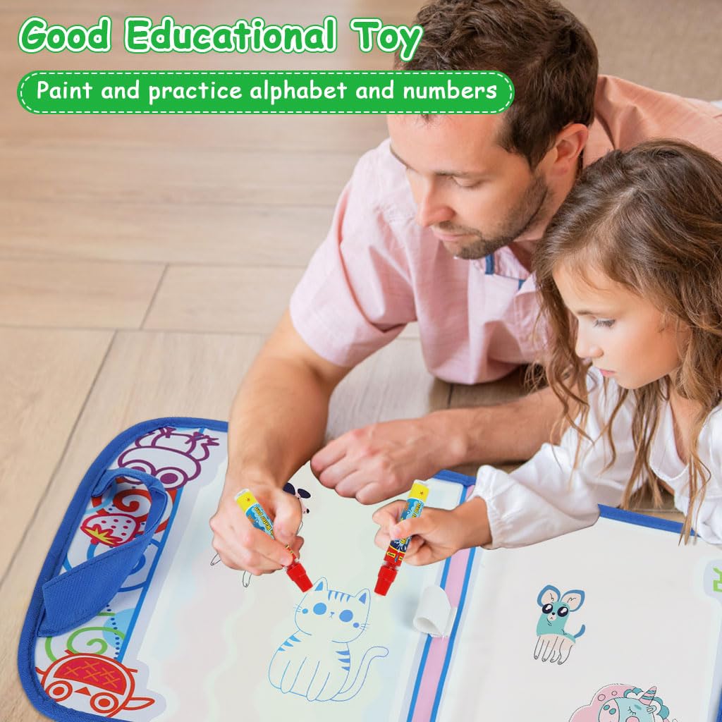 PATPAT Magic Water Doodle Book 50×25cm with Foldable Travel Design for Kids 2–5 Years
