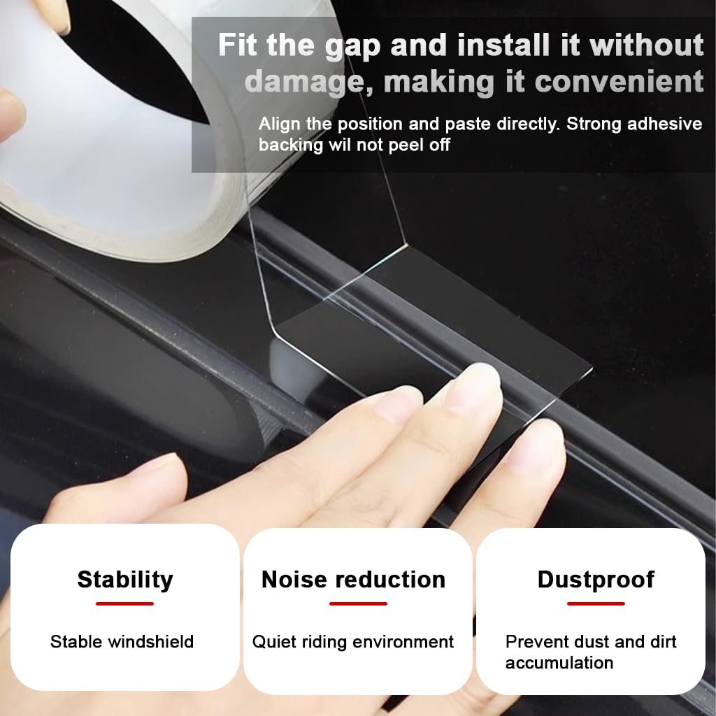 STHIRA Car Sunroof Edge Waterproof Sealing Strip with Noise Reduction | Transparent Heat Resistant Trim