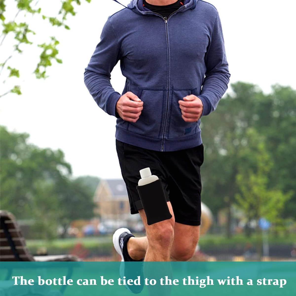 HANNEA Urine Test Complete Kit for Home and Travel with 10 Strips and Leg Strap | 2.5×1.1×4.5 in Plastic Bottles