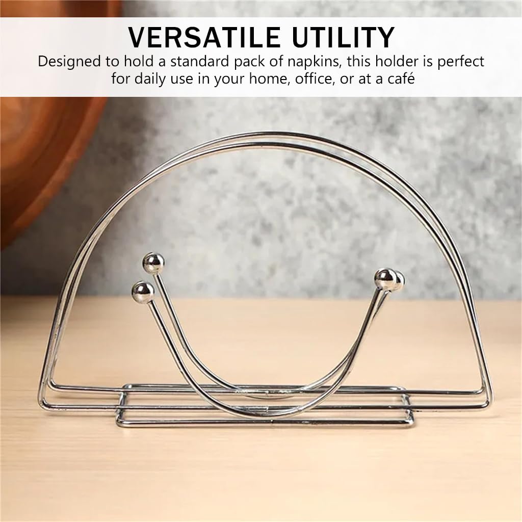 Supvox Napkin Holder for Dining Table with 14x5.3x8.3cm Wrought Iron Build | Home & Office Organizer