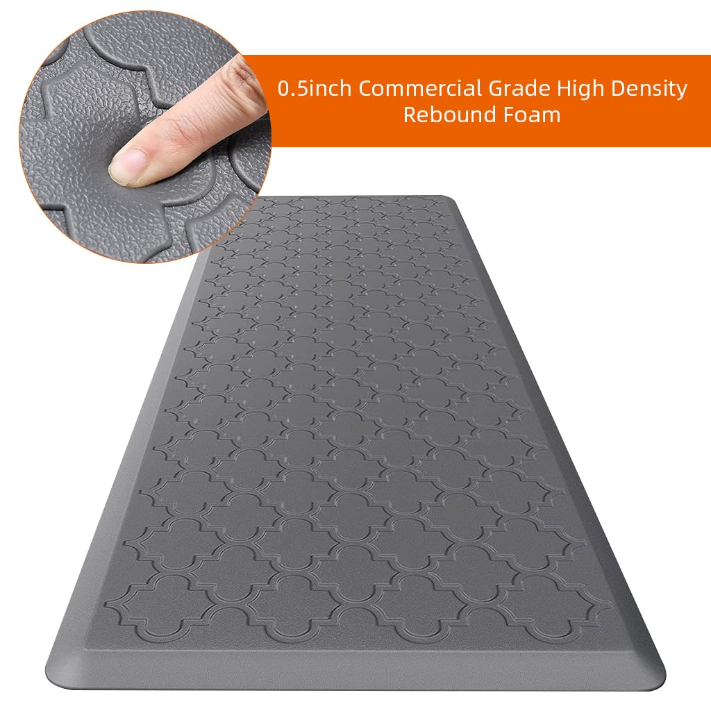 Supvox Kitchen Mats for Floor 17 x 47 in for Kitchen and Office Use featuring Anti Slip PVC Surface | Relieves Foot and Leg Fatigue